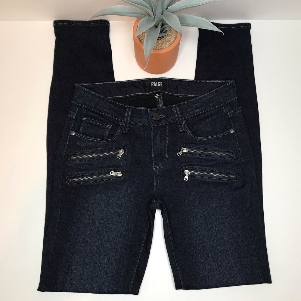 PAIGE Edgemont Moto Skinny Women’s Jeans - Size: 26 - Picture 8 of 17